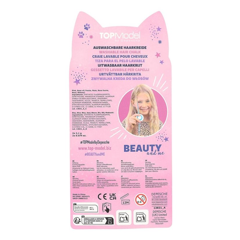 Omyvatelné křídy do vlasů Top Model Beauty&Me