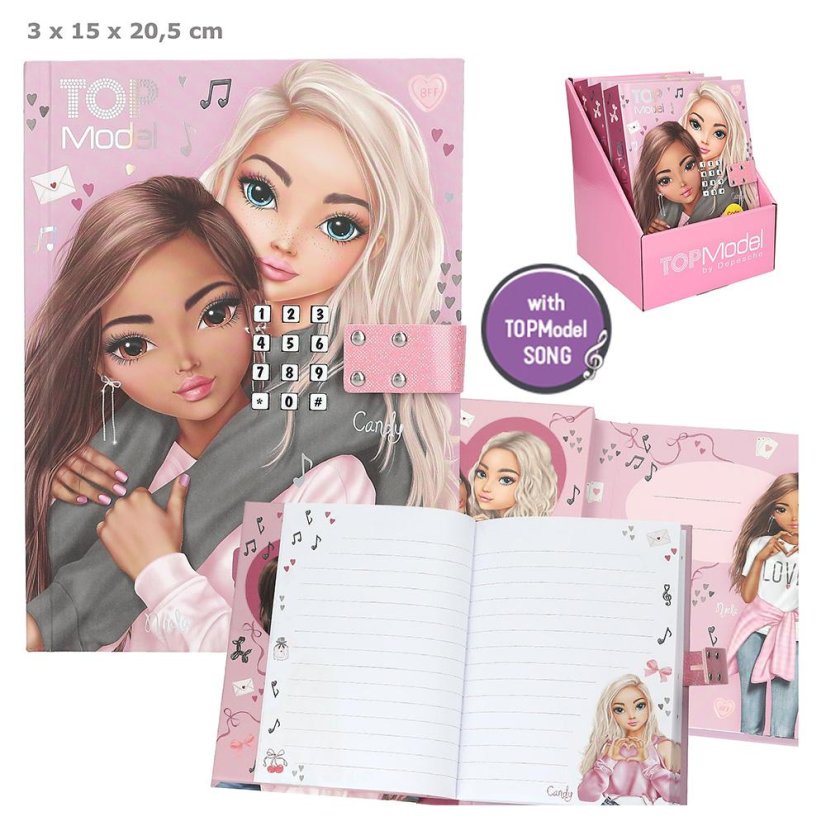 Diary with code and music Top Model My BFF
