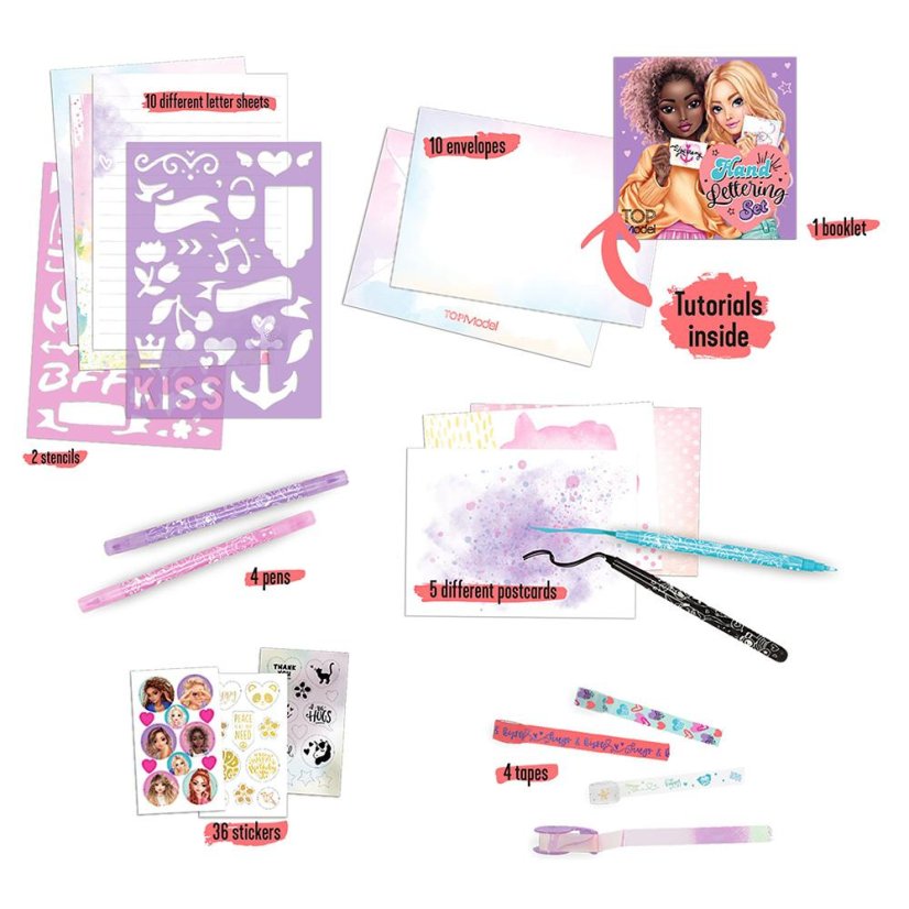 Briefpapier-Set Top Model Chery Kiss, Malia und Christy