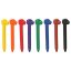 Set of crayons in a pencil case decorated with a Dino World head