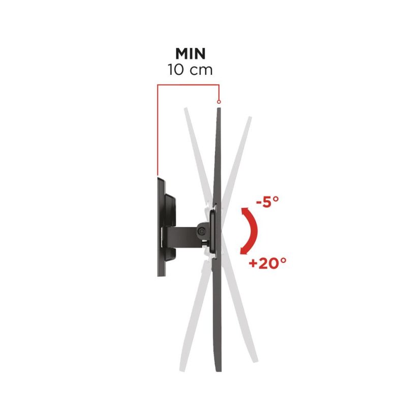 Uchwyt do telewizora (ściana/płyta gipsowo-kartonowa) Meliconi 580478 Flatstyle FTR400 CG czarny