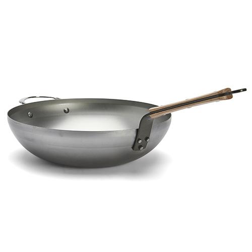 Patelnia WOK de Buyer Mineral B Bois 5717.32, 32 cm