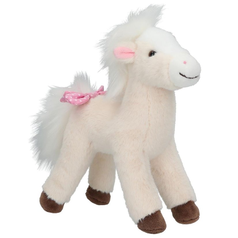 Miss Melody Plush Horse – Cream White, 18 cm