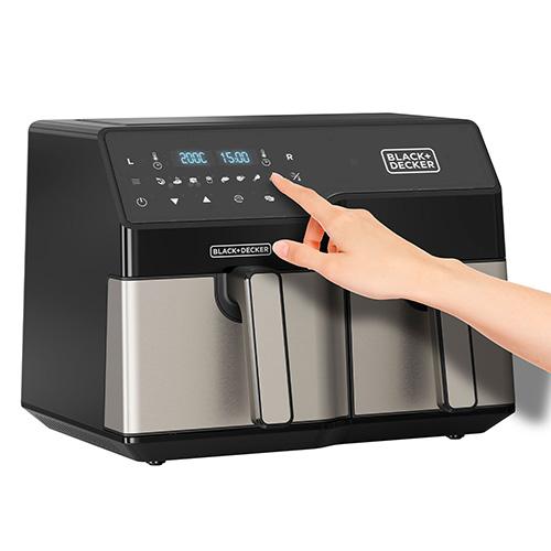 Black+Decker BXAF9000E black and silver hot air fryer