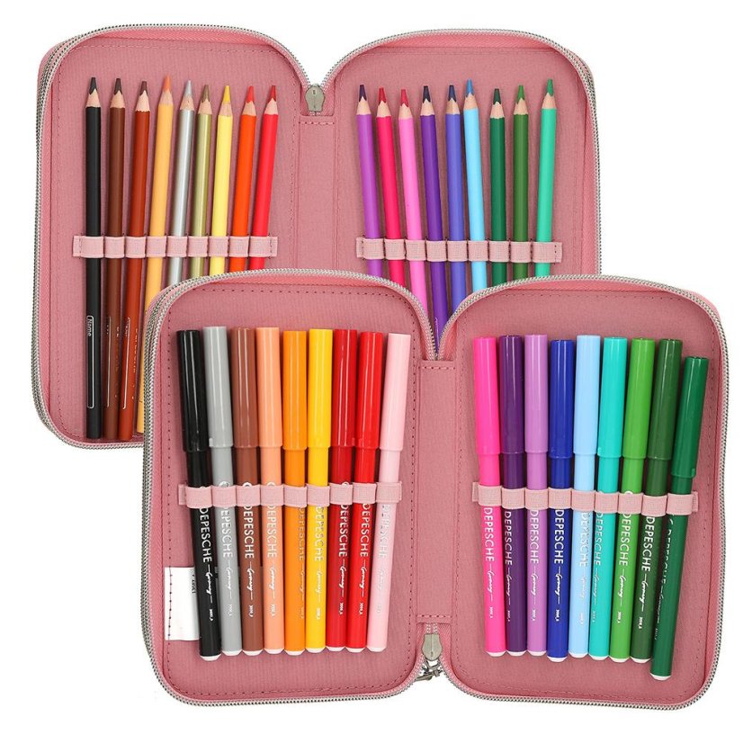 Three-tier pencil case with Miss Melody True Friends accessories