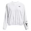 Damen-Sweatshirt Under Armour Woven Storm Graphic Crew - Farbe: Weiß, Größe: M