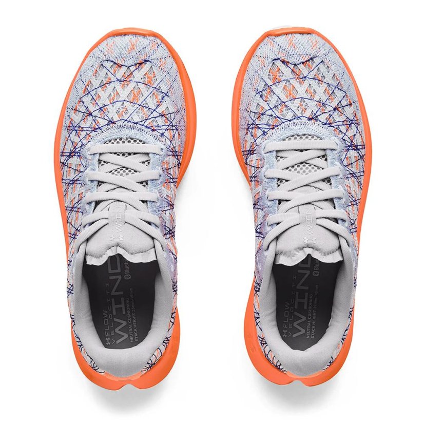 Laufschuhe Under Armour Flow Velociti Wind W - Farbe: Grau/Orange, Größe: 36.5