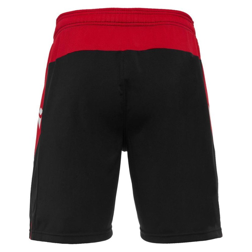 Fußballshorts Macron Tempel - Farbe: Rot/Weiß, Größe: M