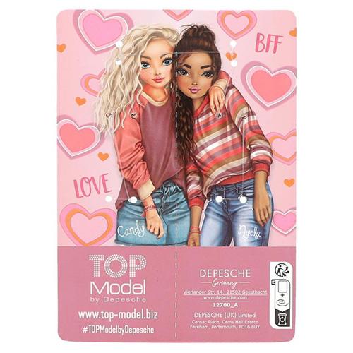 Anhänger mit Karabinerhaken in Herzform Top Model Best Friends, rot