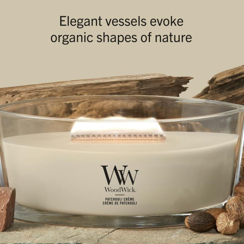 WoodWick Boat Candle, Patchouli Créme