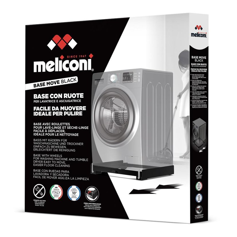 Verschiebbare universelle Antivibrationsunterlage Meliconi Move Black 656168