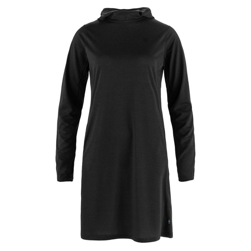 Dámské šaty Fjällräven Abisko Sun-hoodie Dress W - Farba: Čierna, Veľkosť: XS
