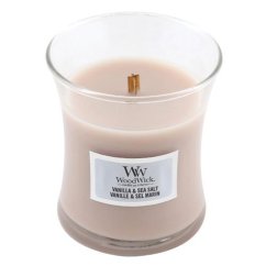 Svíčka WoodWick malá, Vanilla & Sea Salt