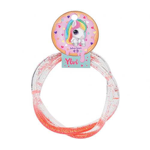 Ylvi double bracelet with glitter, orange