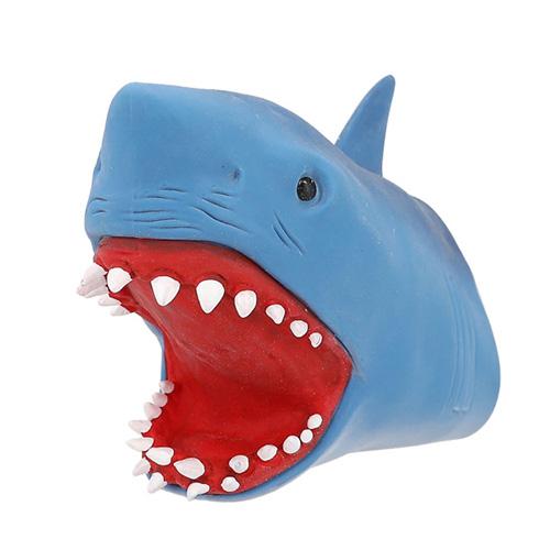 Haifischkopf für die Hand Dino World blue