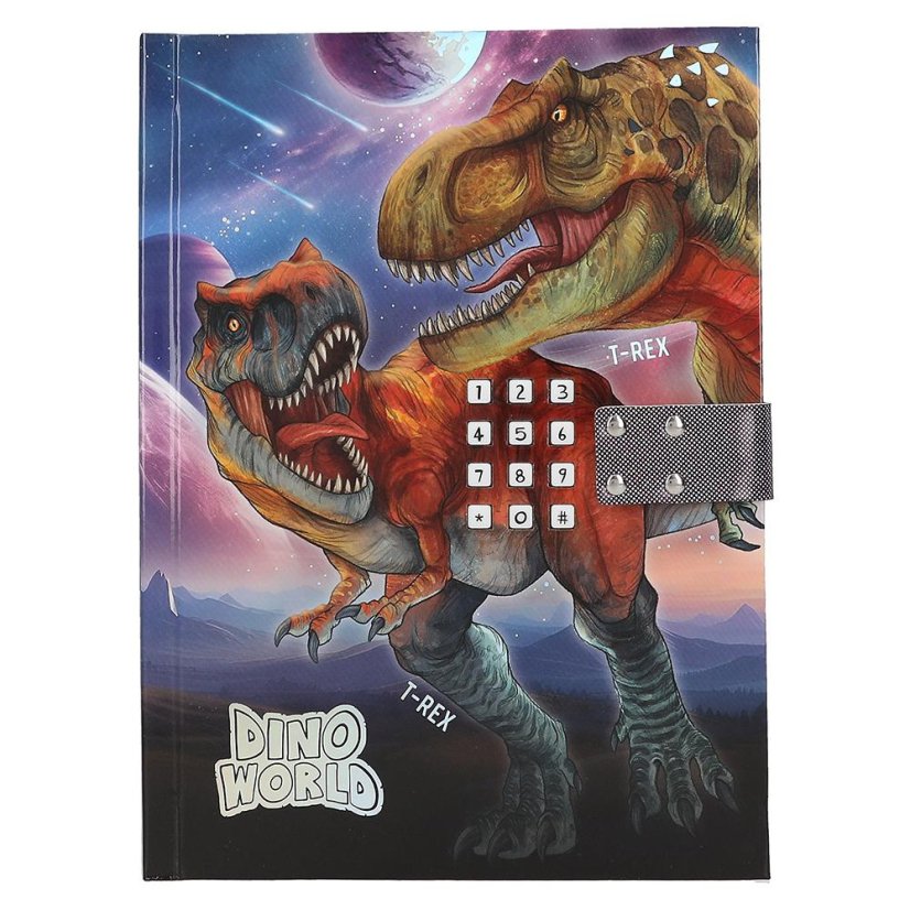 Diář na kód Dino World T-Rex & Utahraptor