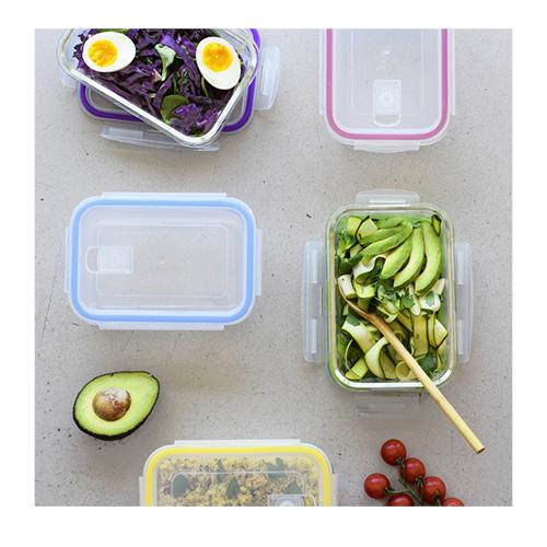 Set mit 5 Glasbehältern Pebbly PKV-5SRB, 850 ml