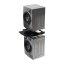Zwischenstück für Waschmaschine und Wäschetrockner Meliconi 656136 Torre Black, schwarz