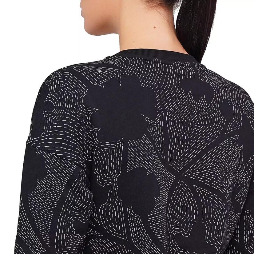 Damen-Sweatshirt Puma Classics Graphics AOP Crew Sweat - Farbe: Schwarz, Größe: S