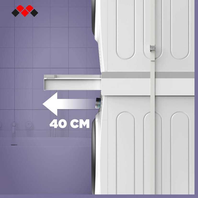 Kombinácia práčky a sušičky s výsuvnou zásuvkou Meliconi 656112 Torre Extra L60 biela