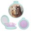 Top Model Foldable Hairbrush with Mirror, Turquoise