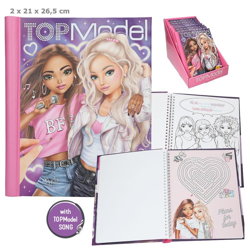 Kreatives Malbuch mit LED-Lichtern und Musik Top Model My BFF