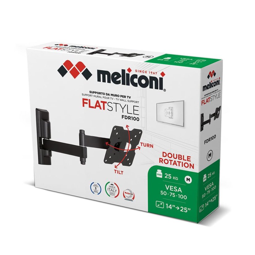 Meliconi 580460 TV-Halterung Flatstyle EDR100 schwarz