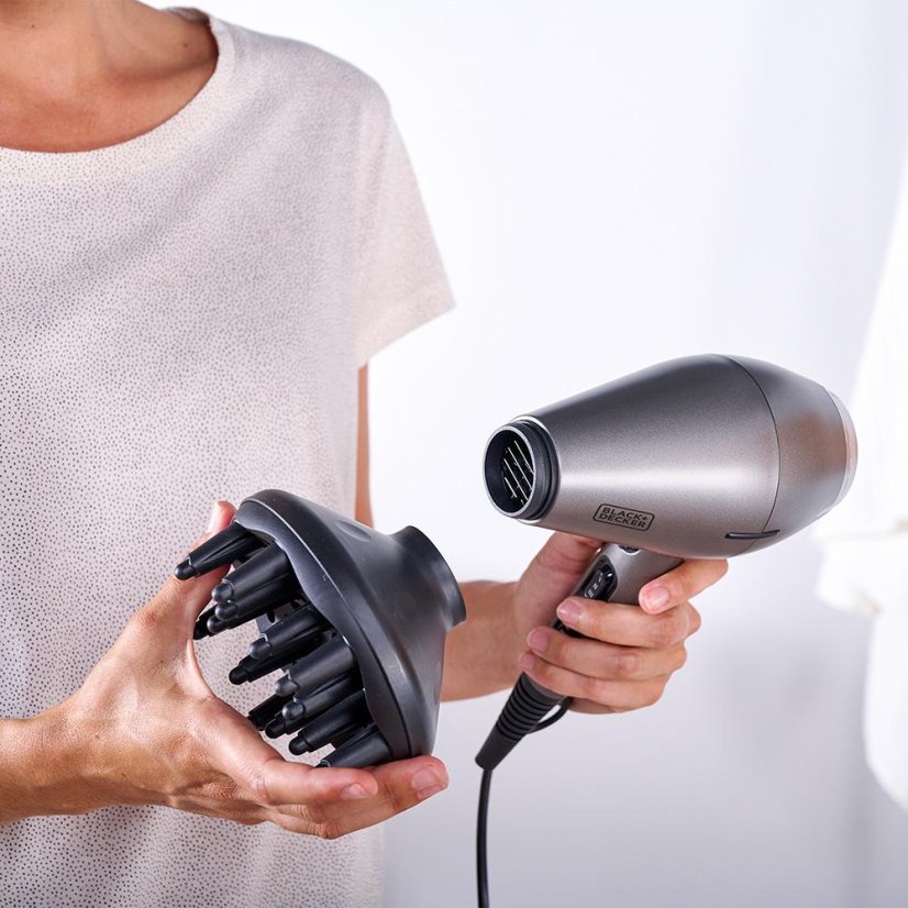 Black+Decker BXHDA2400E gray hair dryer