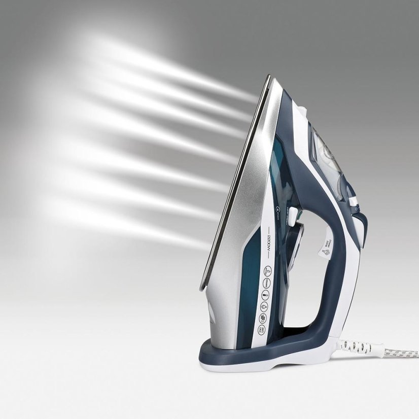 Girmi ST6000 steam iron, white and blue