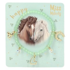 Perlenarmband mit Anhängern Miss Melody – grün, Happy