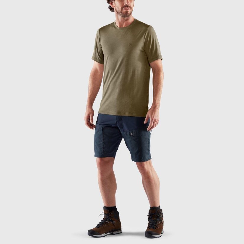 Pánské tričko Fjällräven Abisko Wool SS M - Farba: Žltá, Veľkosť: XS