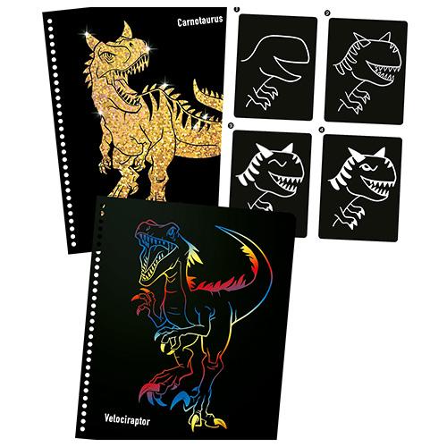 Scratch pad with Dino World Magic Scratch scratcher