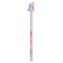 Ylvi Icy Unicorn többszínű töltetű gél toll, lila