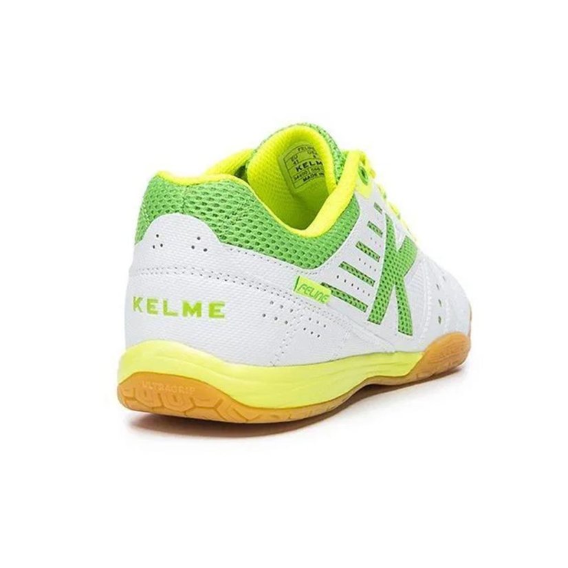 Sálová obuv Kelme Feline 6.0 - Barva: Bílá/zelená, Velikost: 38