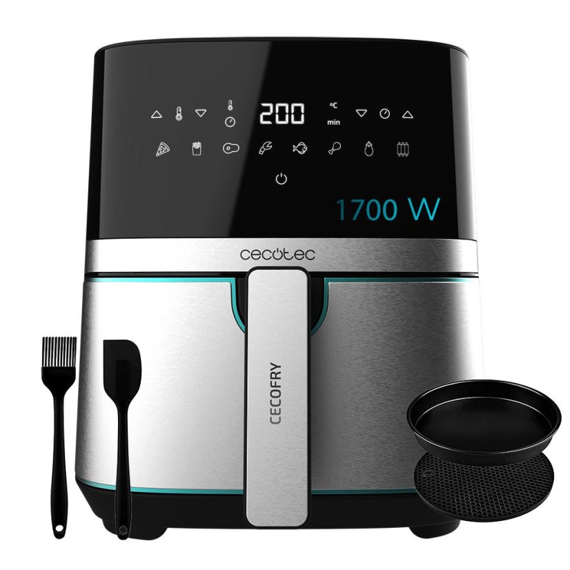 Heißluftfritteuse Cecotec CecoFry 3317 schwarz-silber