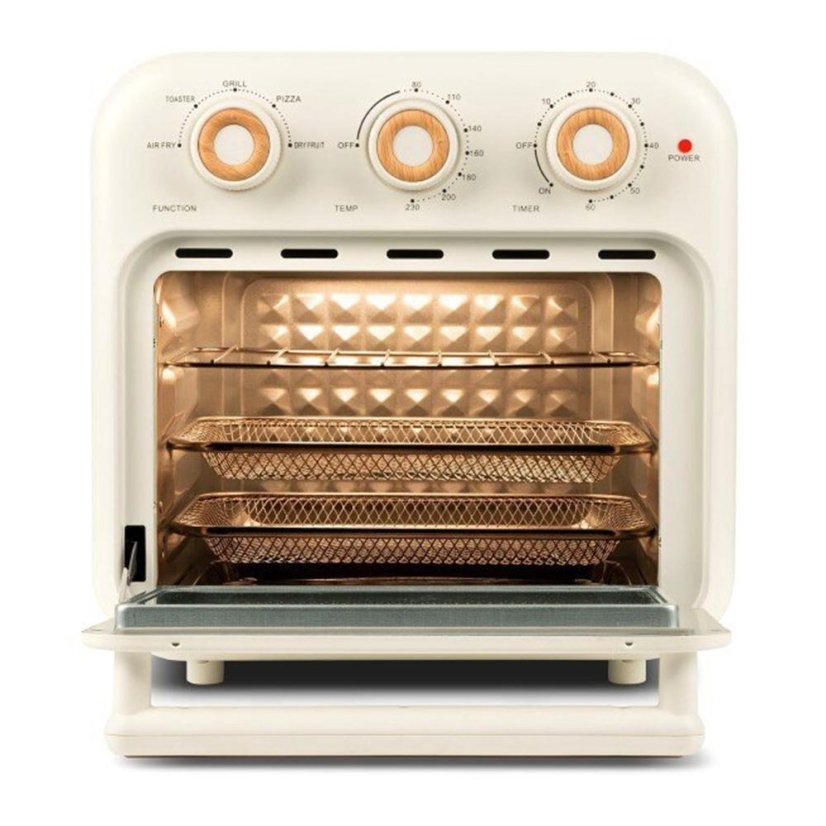 Girmi FG2801 Incanto Air Fryer, Cream/Stainless Steel