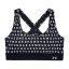 Women's Under Armour Mid Crossback Printed Bra - Color: Black, Size: S