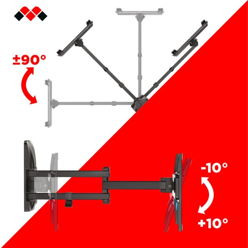 TV-Halterung (Wand/Trockenbau) Meliconi Slimstyle Plus 200 SDR 480989 schwarz