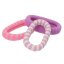 Set of three wide Top Model hair ties, purple shades