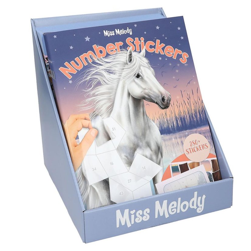 Kreatives Heft mit Zahlenaufklebern Miss Melody