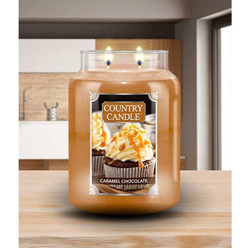 Country Candle Kerze groß, Caramel Chocolate