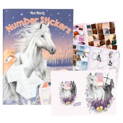 Kreativní sešit s číselnými samolepkami Miss Melody