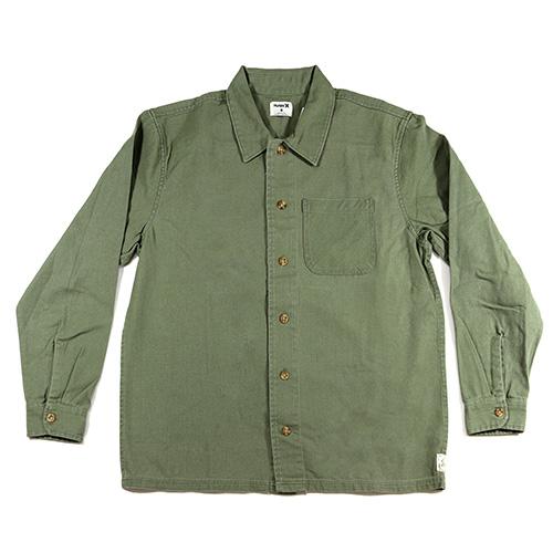 Pánska košeľa Hurley Bixby Canvas - Farba: Zelená, Veľkosť: M