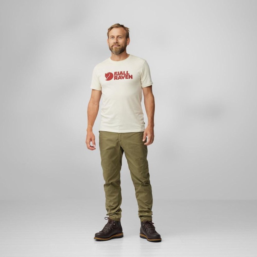 Pánské tričko Fjällräven Logo T-shirt M - Kolor: Żółty, Rozmiar: L