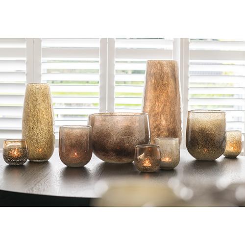 Glasvase DutZ Barrel Silver Brown