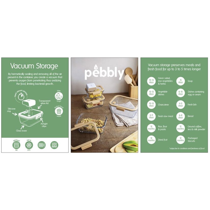 Vakuum-Schüsselset Pebbly PKV-056