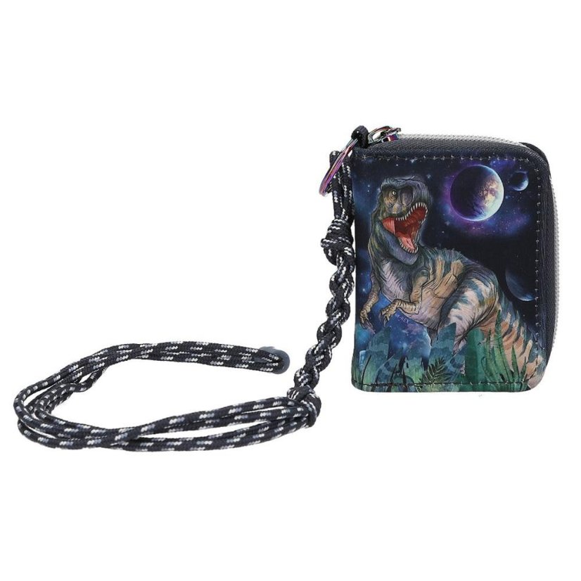 Dino World Galaxy children's neck wallet