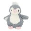Princess Mimi plush penguin with carabiner, light gray