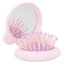 Top Model folding brush with mirror, Zebra