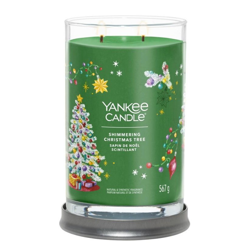 Yankee candle Tumbler nagy méretű gyertya, Shimmering Christmas Tree